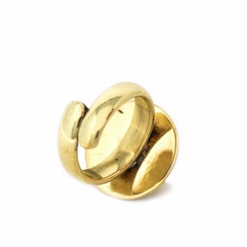 Domed Adjustable Brass Ring