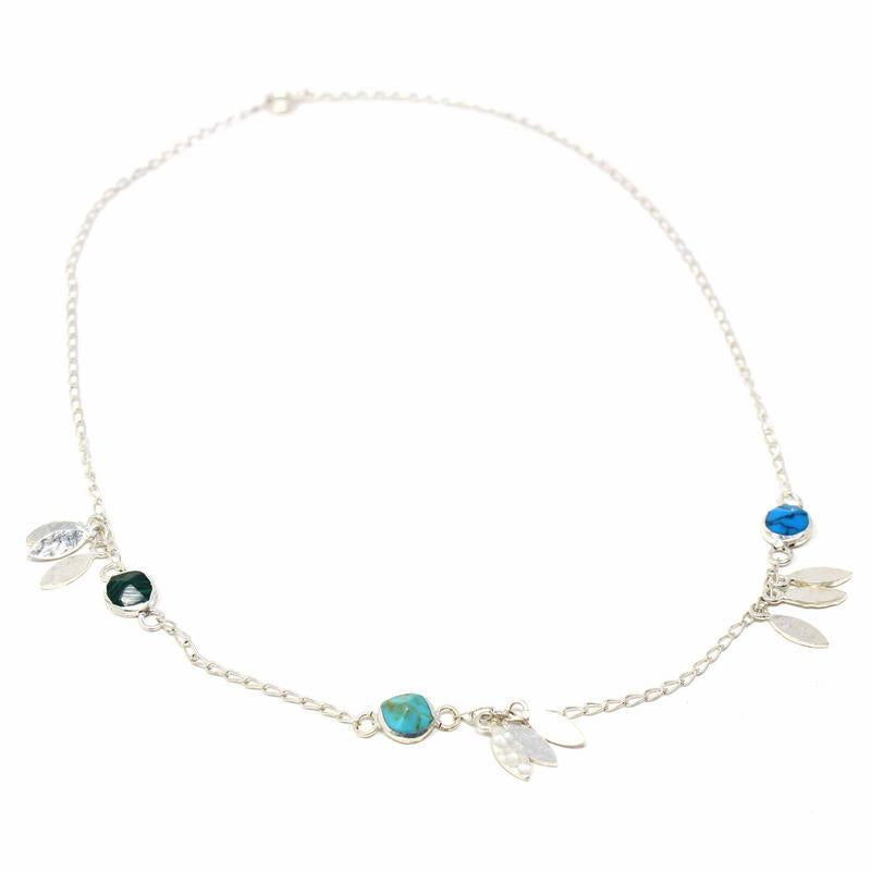 Feathers and Turquoise Spirit Necklace