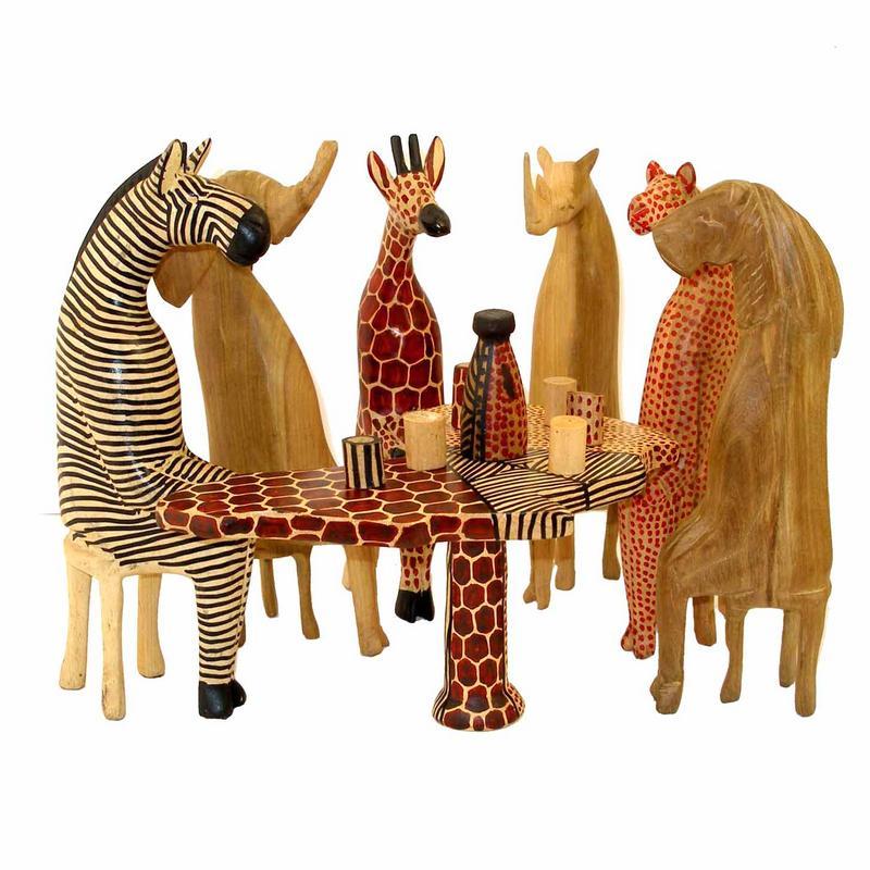 Party Animal Set and Mask Decor - Jedando Handicrafts, Kenya