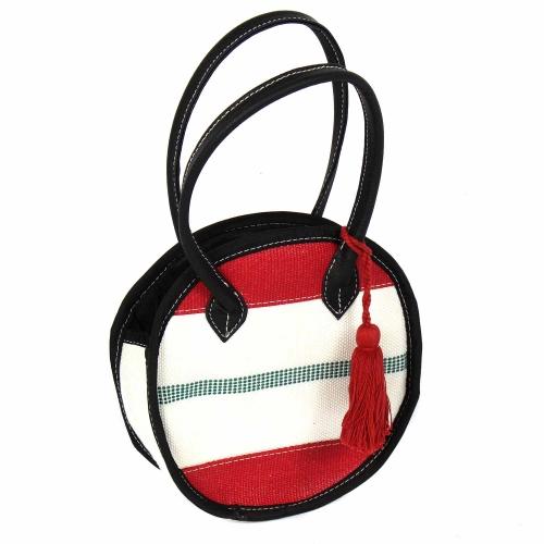 Recycled Firehose Small Round Clutch with Tassel - Only 19 Left!