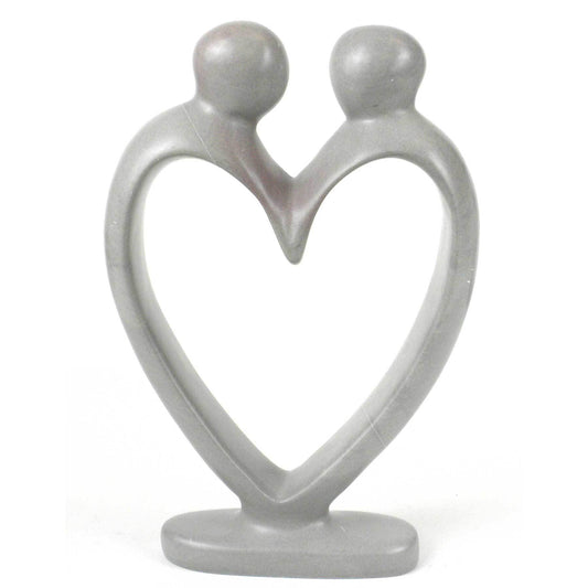 Natural Soapstone Lover's Heart, 8"